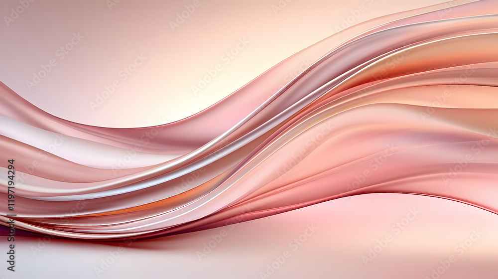 Naklejka premium Abstract 3D Pink Wave Background