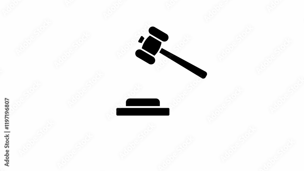 justices hammer icon illustration justices hammer icon illustration