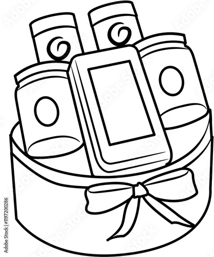 eid hampers coloring page