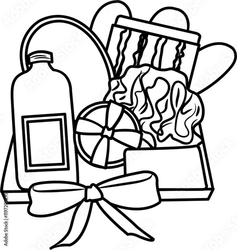 eid hampers coloring page