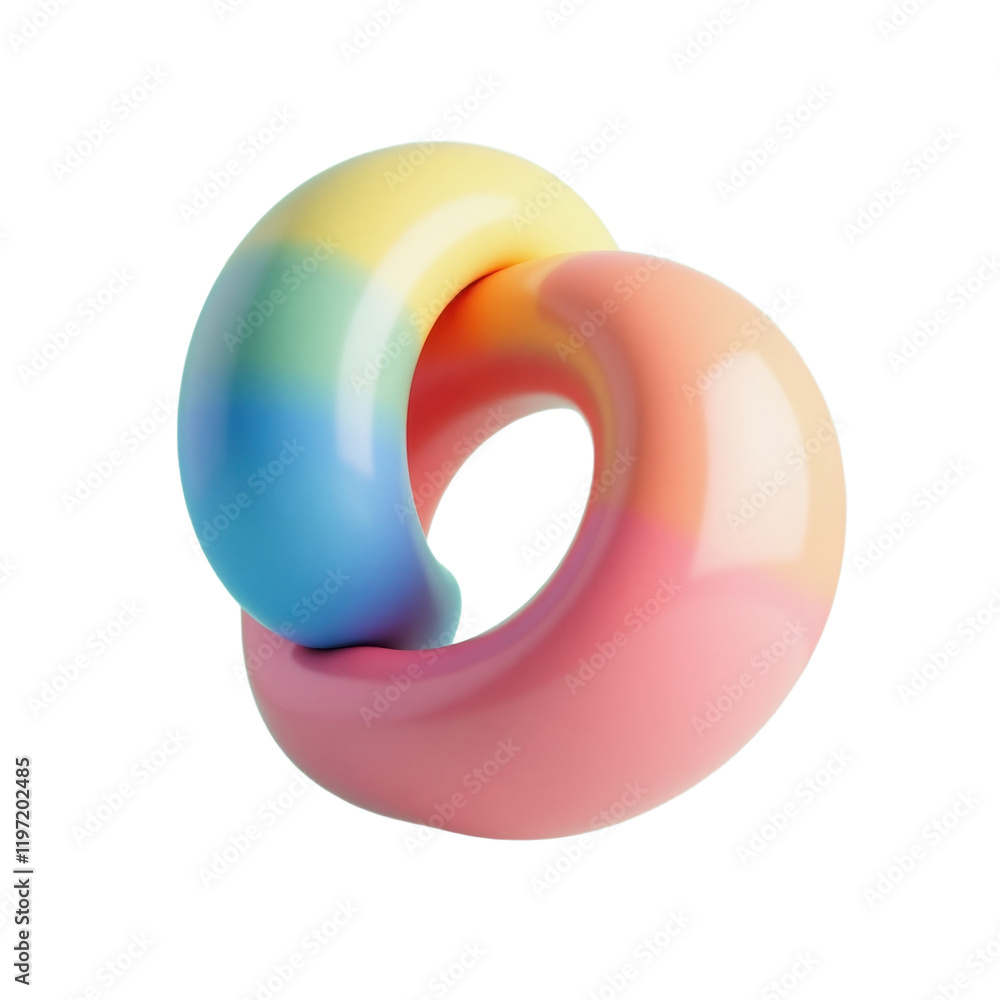 interconnected pastel shapes: a playful 3d abstract interconnected pastel shapes: a playful 3d abstract