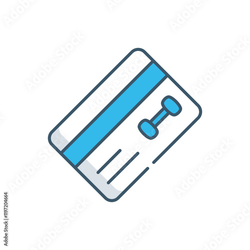 Gym Membership Card vector icon