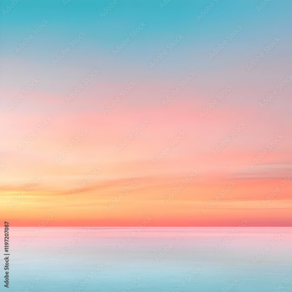 Fototapeta premium Pastel Sky and Sea Abstract Background