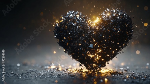 Shattered Heart: A Digital Art Exploration of Loss and Transformation