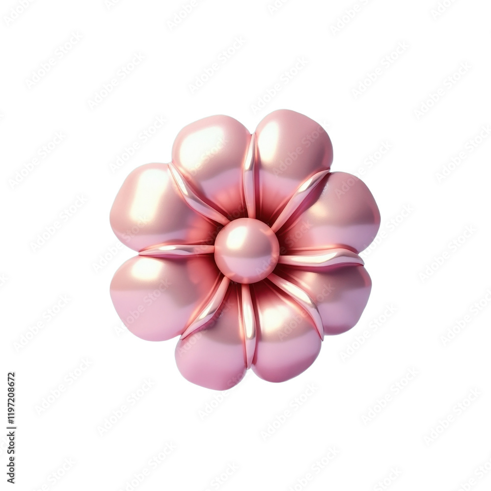 Fototapeta premium stylized rose-gold flower on pastel blue background