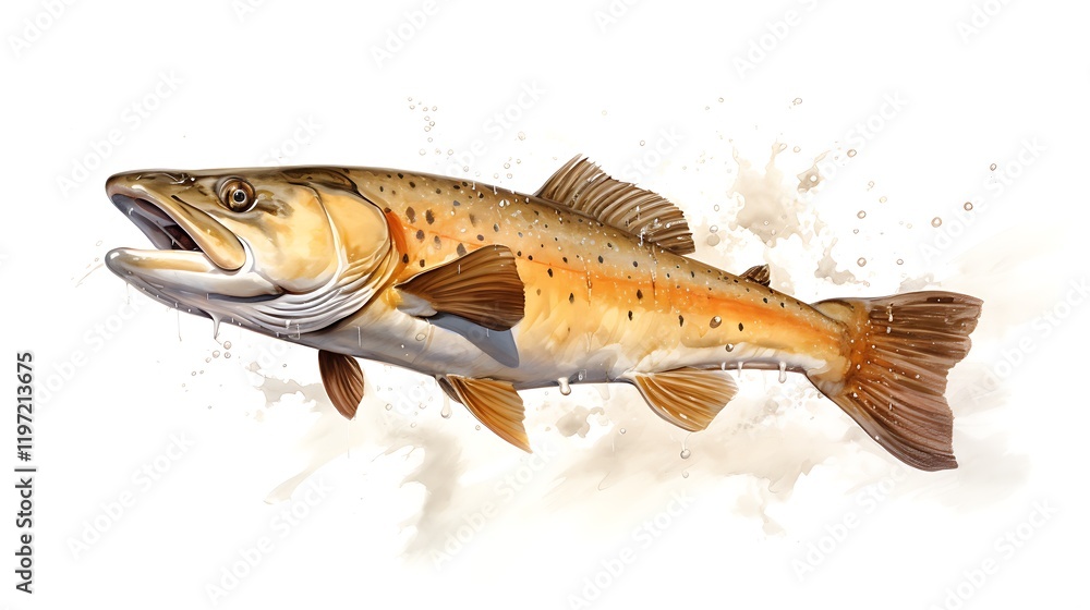 Naklejka premium fish on a white background
