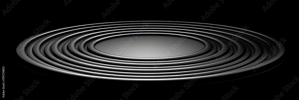 Abstract concentric circles ripple effect on dark background. Abstract concentric circles ripple effect on dark background.