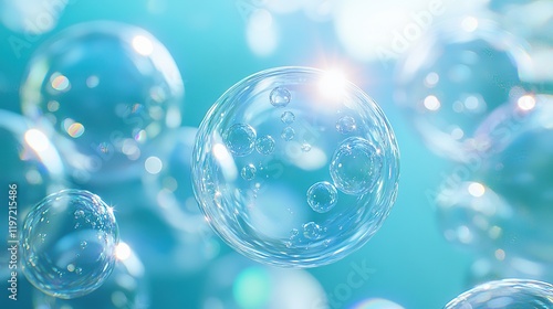 Wallpaper Mural Typography encased within smooth translucent soap bubbles Torontodigital.ca