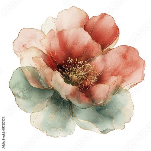 Elegant floral composition art studio digital painting soft pastel colors close-up nature aesthetic