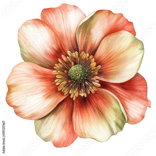 Vibrant flower bloom botanical garden digital artwork natural setting close-up view nature's beauty