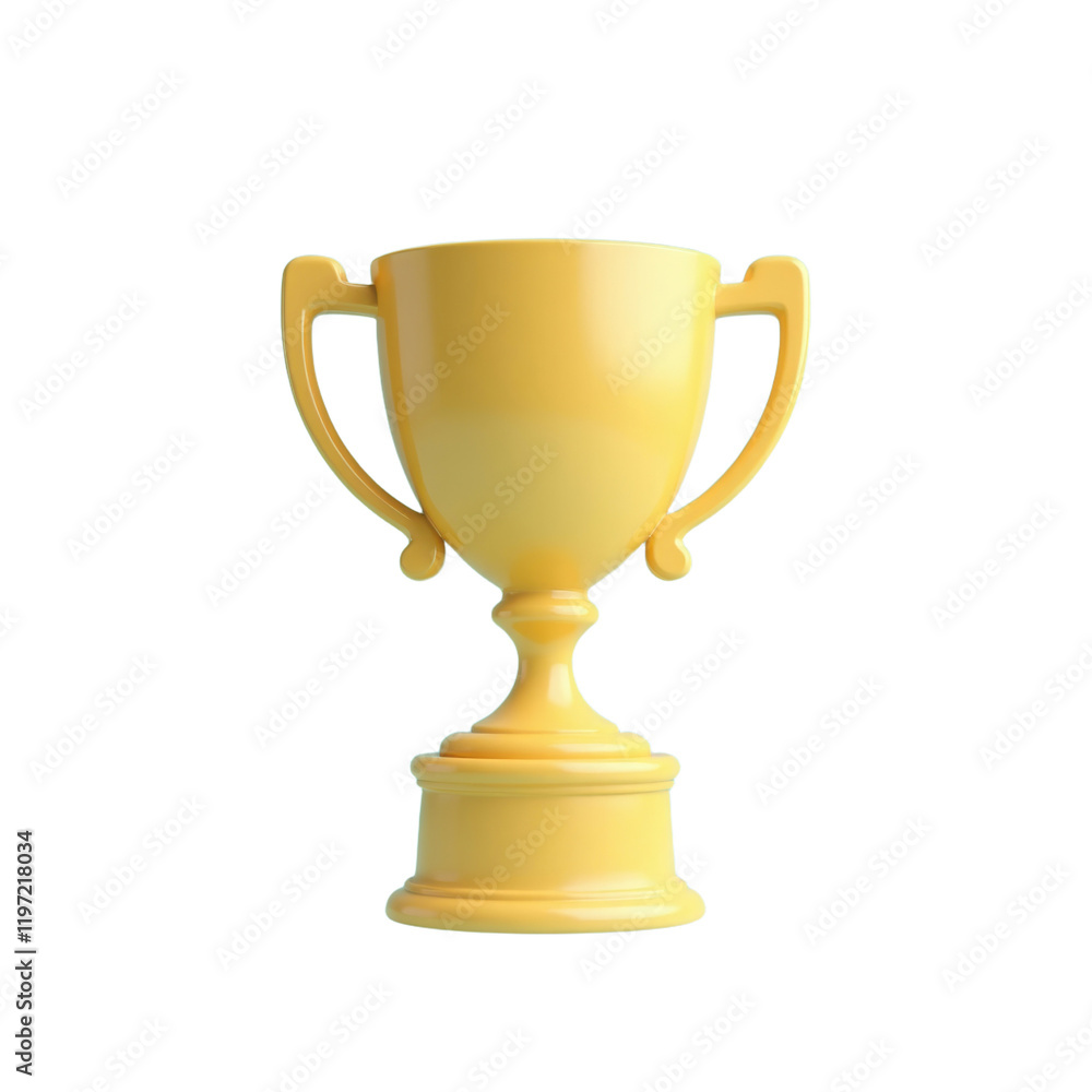 simple yellow trophy on a teal background simple yellow trophy on a teal background
