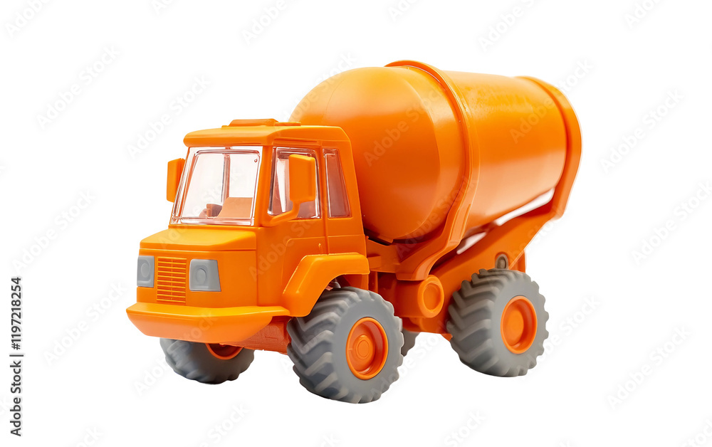 Bright Cement Mixer Toy isolated on transparent Background Bright Cement Mixer Toy isolated on transparent Background