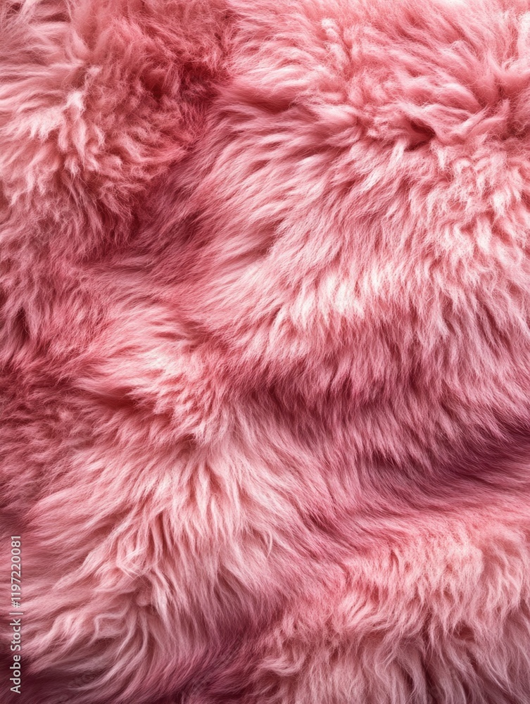Fototapeta premium Pink fur fabric with a soft, fluffy texture. Perfect for fashion trends and home decor.
