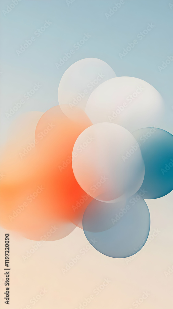 Abstract Background with Pastel Circles