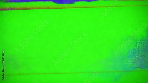 Green screen vhs distortion glitch effect transitioning