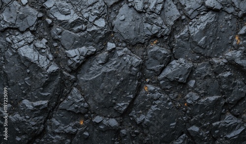 Black Basalt Background with Natural Stone Texture