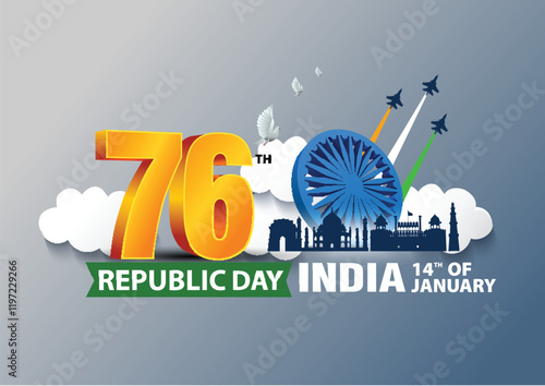 Wallpaper Mural happy republic day India. Ashoka chakra with Indian map. abstract vector illustration design Torontodigital.ca