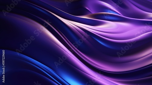 Wallpaper Mural Abstract Purple Liquid Texture Flowing in Glassy Waves with Smooth Gradient and Light Reflection for Artistic Background Torontodigital.ca