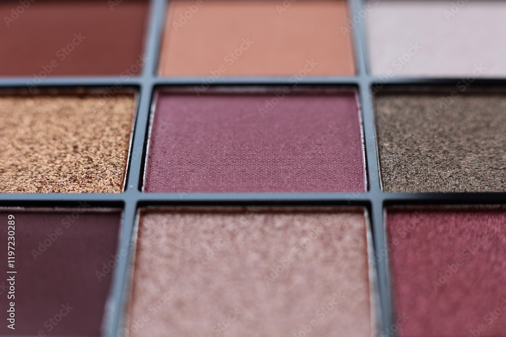 Fototapeta premium Makeup eyeshadow palette . Top view.