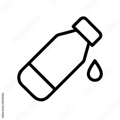 Water Bottle icon with a drop of liquid