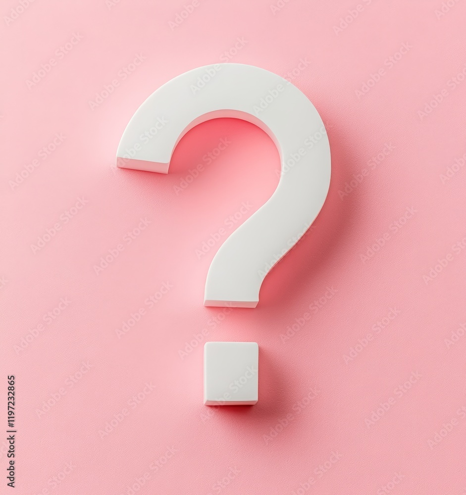 a white question mark on pink background a white question mark on pink background