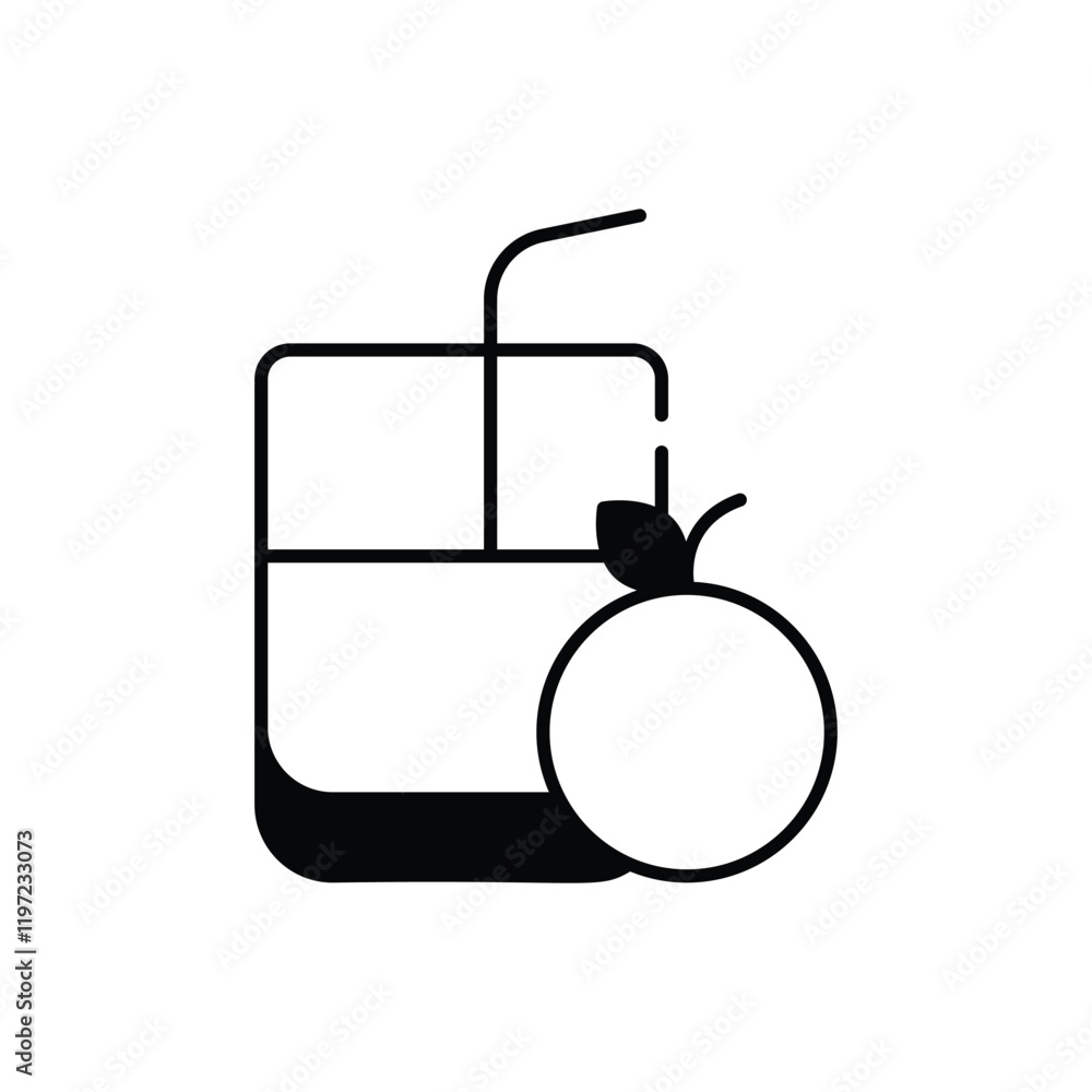 Obraz premium Orange Juice vector icon