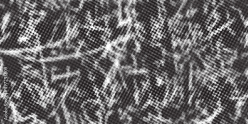 Halftone faded gradient texture. Grunge halftone grit background. White and black sand noise wallpaper. Retro pixilated vector backdrop