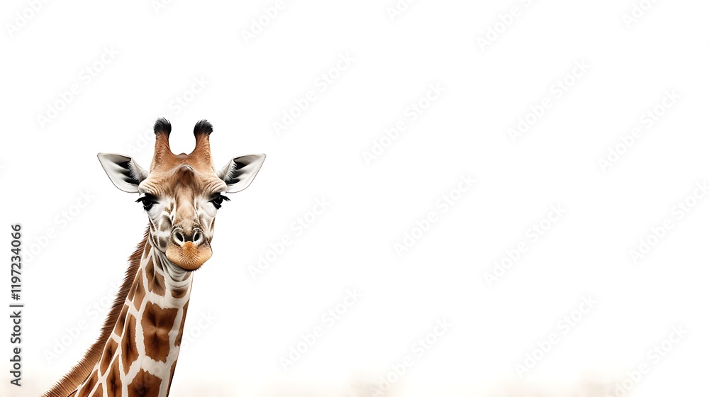 Obraz premium giraffe isolated on white