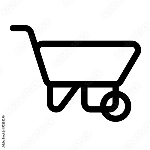 wheelbarrow icon for illustration