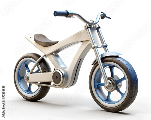 futuristic bicycle isolated on a white background photo