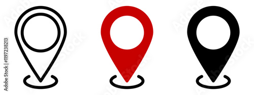 Location pin icons.Location pin icon collection.Vector illustration.
