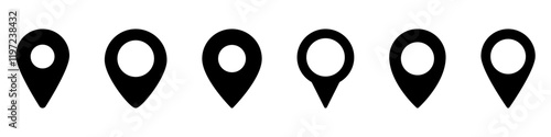Location pin icons.Location pin icon collection.Vector illustration.