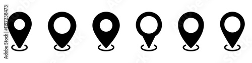 Location pin icons.Location pin icon collection.Vector illustration.