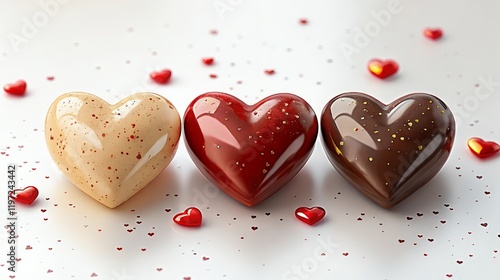 Romantic Chocolate Hearts Valentines Day Sweets Love Confectionery