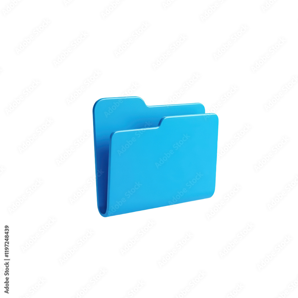 3d render of a vibrant blue folder 3d render of a vibrant blue folder