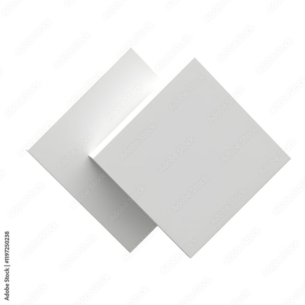 Two pristine white squares intersect, creating a dynamic visual balance. The interplay of shapes and negative space evokes a sense of modern minimalism and geometric elegance., cut out,transparent ba Two pristine white squares intersect, creating a dynamic visual balance. The interplay of shapes and negative space evokes a sense of modern minimalism and geometric elegance., cut out,transparent ba