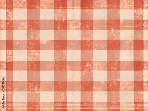 A vintage red and white gingham pattern.