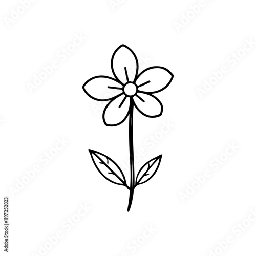 Minimalist Line Art Flower Logo
