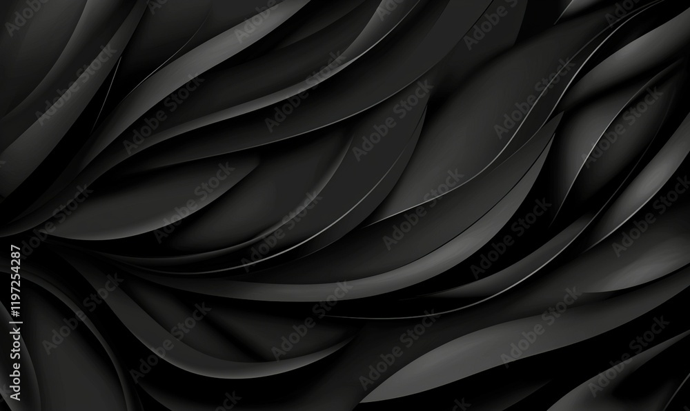 Fototapeta premium Abstract black waves background design for websites, presentations, or digital art