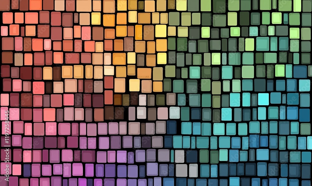 Fototapeta premium Colorful mosaic background gradient for digital design, backdrop, or wallpaper
