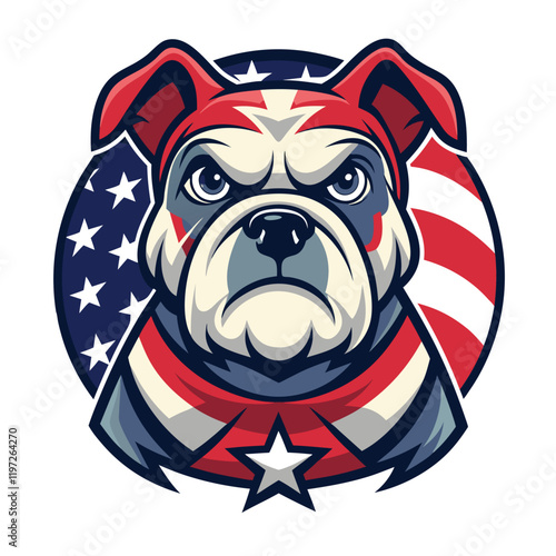 bulldog head illustration