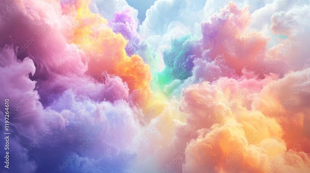 Rainbow Cloudscape: A Dreamy Panorama of Pastel Hues Rainbow Cloudscape: A Dreamy Panorama of Pastel Hues