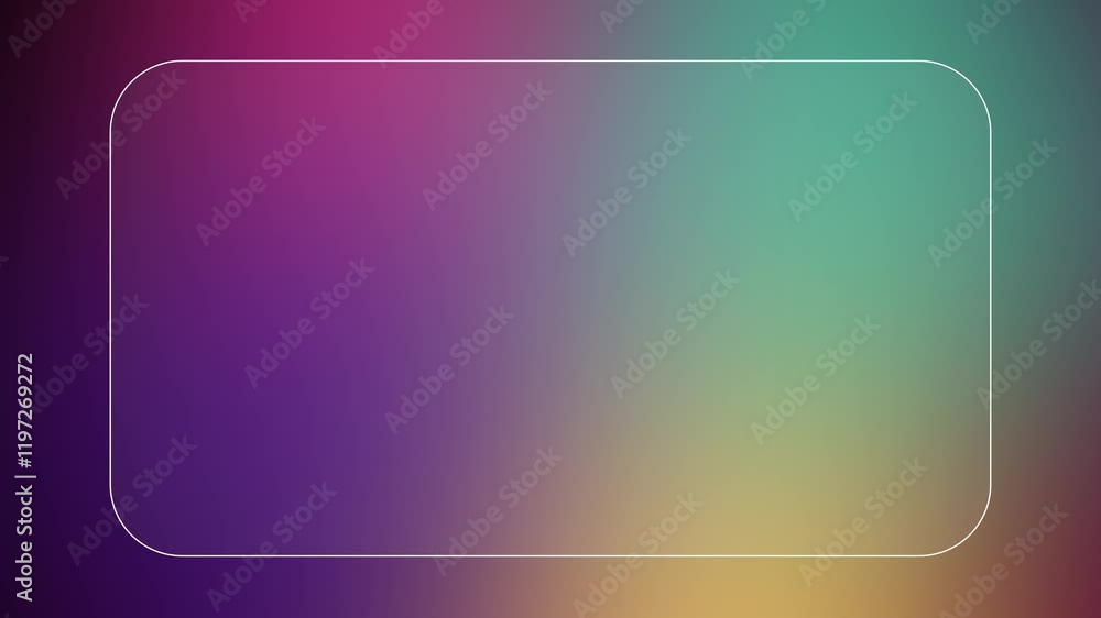 Glassmorphism UI Element with Smooth Gradient Background - Looping ...