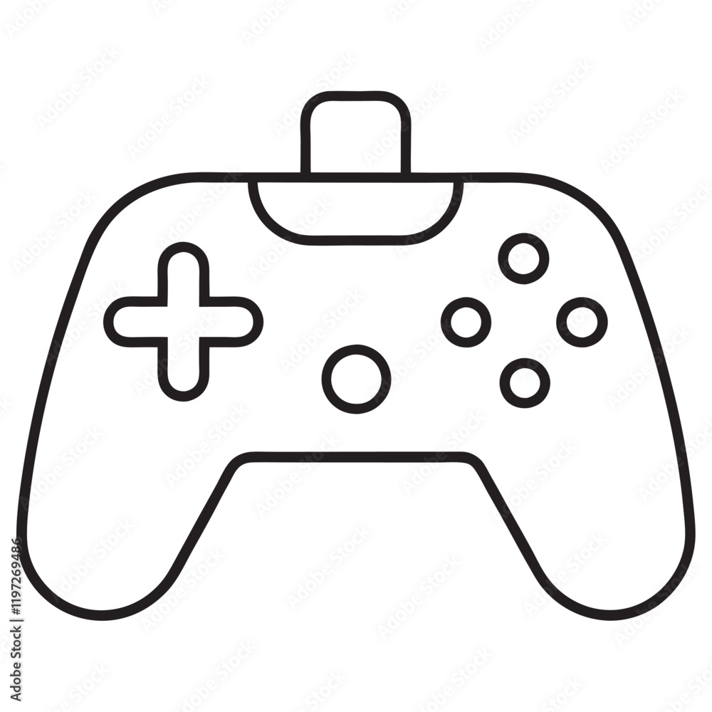 Game pad vector illustration line art Game pad vector illustration line art