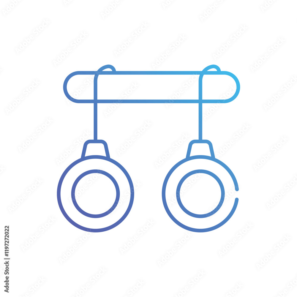 Gymnastics Rings vector icon Gymnastics Rings vector icon