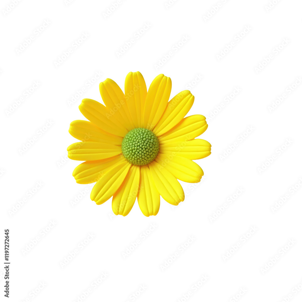 vibrant yellow daisy flower on pale yellow background vibrant yellow daisy flower on pale yellow background