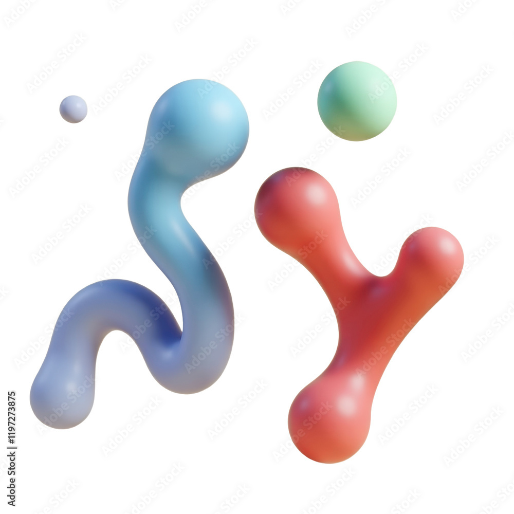 abstract 3d shapes in pastel colors against a beige background abstract 3d shapes in pastel colors against a beige background