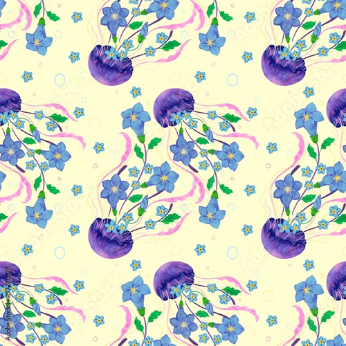 Jellyfish in the wild flower