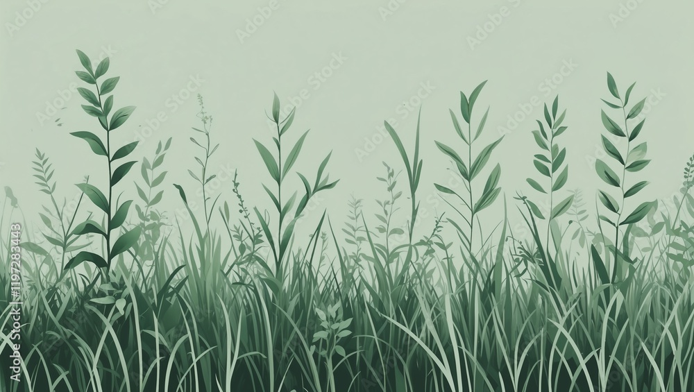 minimalist Artificial intelligence geometry grass background, spring, monochrome green, ai minimalist Artificial intelligence geometry grass background, spring, monochrome green, ai