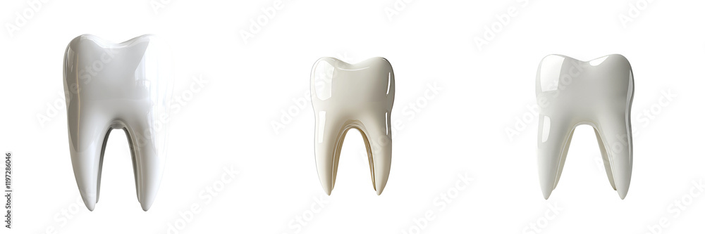 A tooth shown alone on a transparent background, generated through AI technology A tooth shown alone on a transparent background, generated through AI technology